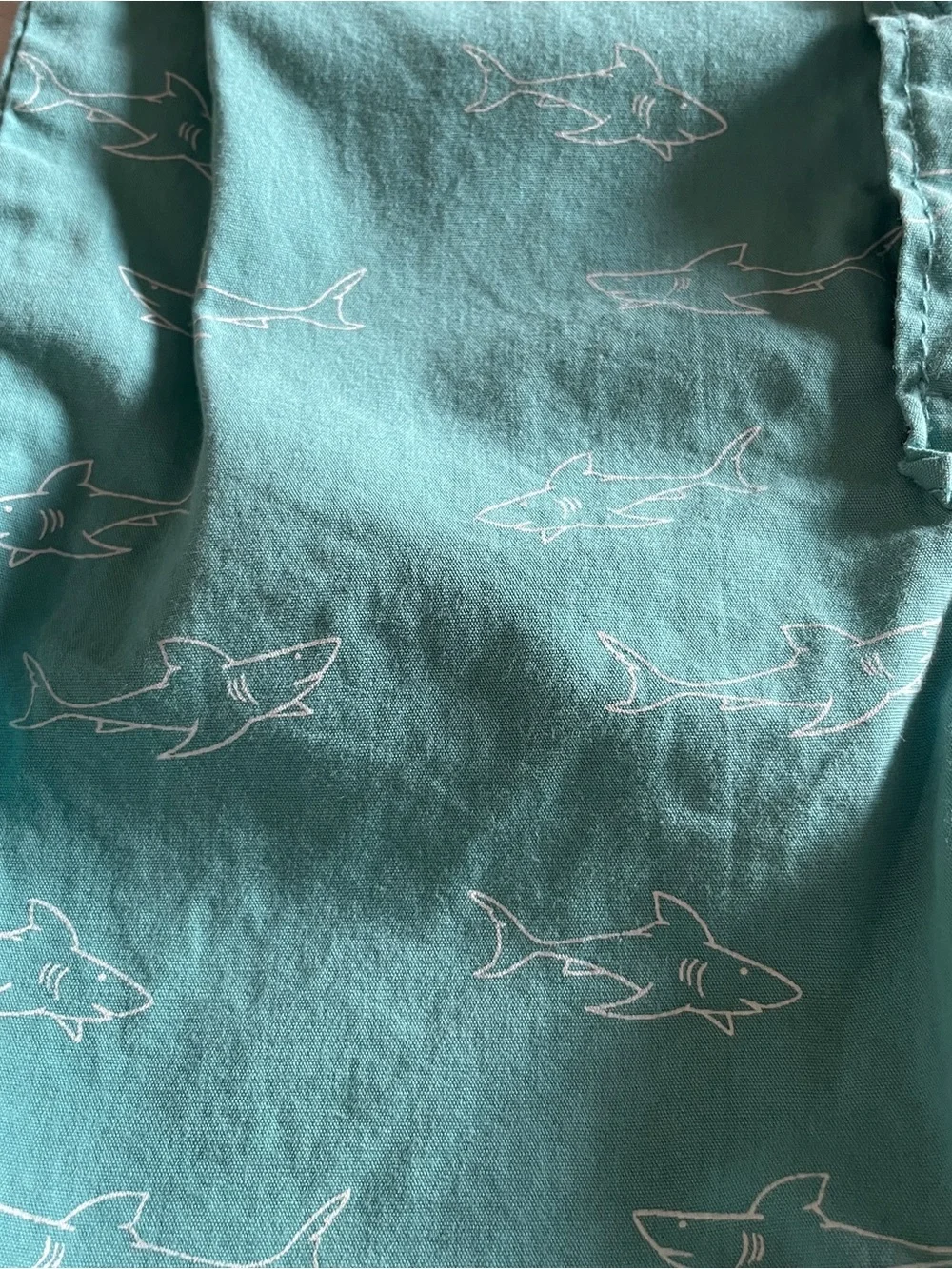 Free Planet Turquoise Shark Print Toddler Romper